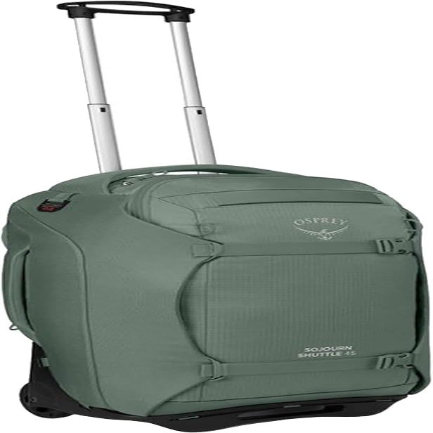 Osprey Sojourn 22"/45L Wheeled Travel Backpack with Harness, Koseret Green