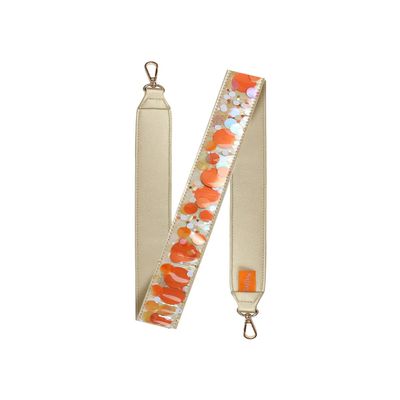 Packed Party Strap For Clear Cooper Crossbody Bag; Spirit Squad Confetti Strap For Women and Girls Fashion Purse, Handbag; Trendy for Ladies at School, Work, Travel, and the Stadium (Orange Burst)