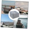 VANZACK Portable Boat Folding Seat Cover Silver-Coated Oxford Material Easy to Install Protects Against Rain Modern Design for Boats Gray view 2