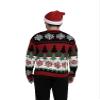 Blizzard Bay Men's Ugly Christmas Sweater Santa, Reindeer Buds Black, Large view 4