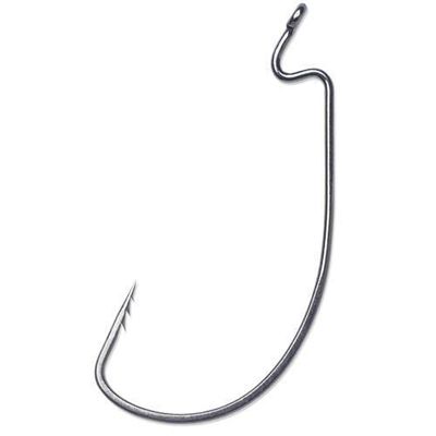 25 Pack - 5/0 VMC FastGrip Wide Gap Worm Hooks - Black Nickel - 7311 FGWG Bulk