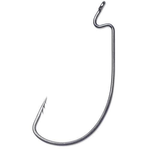 25 Pack - 5/0 VMC FastGrip Wide Gap Worm Hooks - Black Nickel - 7311 FGWG Bulk