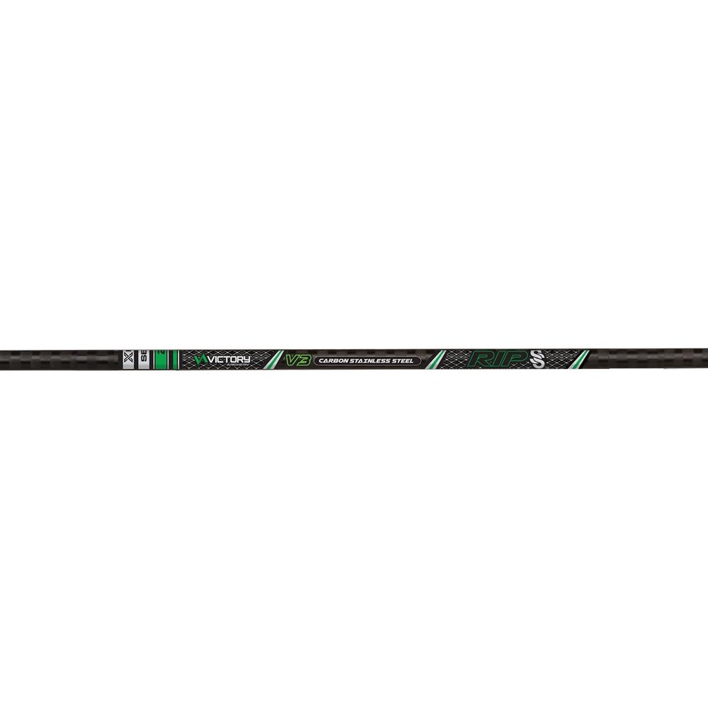 Victory Archery RIP SS 0.204" Small Diameter Hunting Arrow (Spine: 250, 12 Pack Bare Shafts, Straightness 0.003 - Gamer - Green)