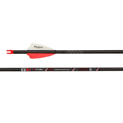 Victory Archery RIP SS 0.204" Small Diameter Hunting Arrow (Spine: 250, 6 Pack Fletched, Straightness 0.006 - Sport - Red)