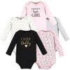 Hudson Baby Unisex Baby Cotton Long-Sleeve Bodysuits, Girl Daddy, Newborn view 1