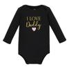 Hudson Baby Unisex Baby Cotton Long-Sleeve Bodysuits, Girl Daddy, Newborn view 3