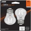 Feit Electric BPA1540927CAWFIL/2 Soft White Exposed White Filament LED Light Bulb, Box of 2 Bulbs; 5W; 2700K; E26 Base; 450 Lumens; Dimmable; 90 CRI; 15000 Rated Life Hours; 120V; 1.8" MOD; 3.2" MOL view 1