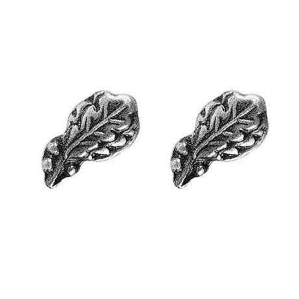 Ribbon Attachment, 5/16" Silver Oakleaf, No Prong, 2 Pieces