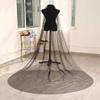 Ursumy 118 Wedding Veil for Bride 2T Veils Long Cathedral Veil Soft Tulle Bridal Veils with Comb (Black-1 Tier) view 4