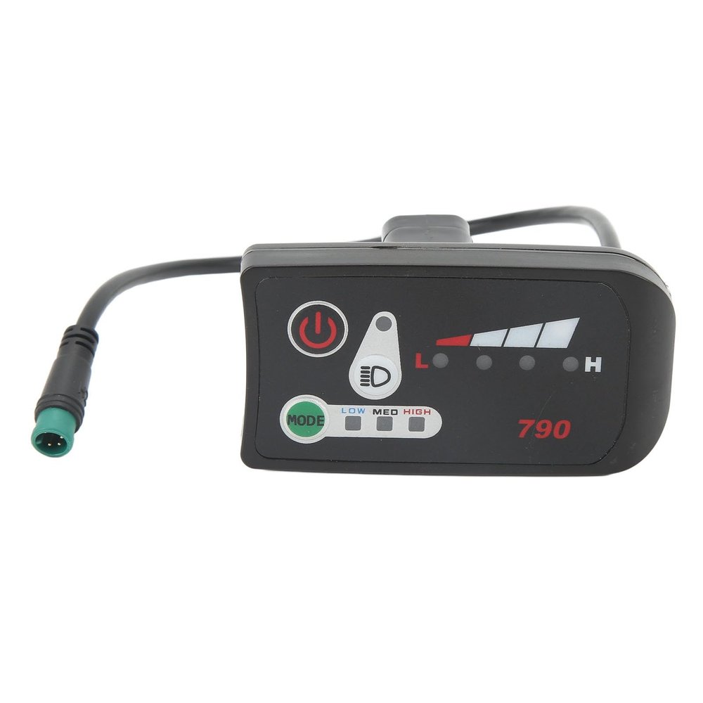 RiToEasysports LED Display, Electric Display Panel LED Power Meter with Plug, for 22.2mm Handlebars Electric Modification Accessories (24V)