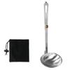 1Pc Portable Stainless Steel Outdoor Tableware Camping Folding Spoon Soup Ladle Cooking Utensils With Foldable Handle Camping Folding Spoon Folding Stainless Steel Spoon Stainless Steel Folding Spoon view 1