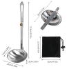 1Pc Portable Stainless Steel Outdoor Tableware Camping Folding Spoon Soup Ladle Cooking Utensils With Foldable Handle Camping Folding Spoon Folding Stainless Steel Spoon Stainless Steel Folding Spoon view 3