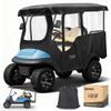 10L0L Golf Cart Enclosure 600D for 4 Passenger Club Car Precedent, 94.5'' Extended Roof with Security Side Mirror Openings, Waterproof Portable Transparent Golf Cart Cover Storage Driving Enclosure view 1