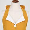 Women's Vintage 1950s Dress Retro Polka Dot Dress for Women 50s 60s Halter Dress Casual Cocktail Swing Party Rockabilly Dresses Audrey Hepburn A-Line Birthday Gowns 2023 Orange Yellow S view 2