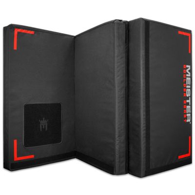 Meister Boulder Beast XL Tri-Fold Rock Climbing Crash Pad w/Backpack Straps - 72" x 44" x 5" - Black