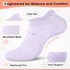 Aoliks Pilates Socks with Grips for Women, Ankle Yoga Socks for Ballet Barefoot Workout Athletic Sock, Gift for Women view 2