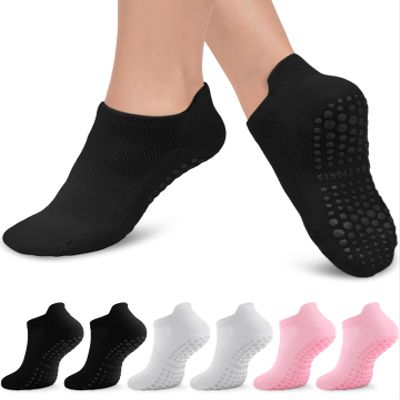 Aoliks Pilates Socks Yoga Socks with Grips for Women, Grip Athletic Socks for Pure Barre Ballet Dance Workout Hospital
