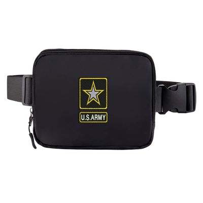 Belt Bag US Army Fanny Pack Dupes Mini Fanny Pack Military Crossbody Waterproof Bags for Men and Women (Black)