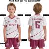 ORKY Kids Custom Soccer Jersey, Design Boys Girls Football Kit, Semi Professional Customize Shirt Short Maker (Red 130cm) view 4