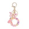OKAICEN Fashion Alphabet Initial Letter Keychain Tassel Butterfly Pendant Key Ring for Purse Handbags Women Girl ('O') view 1