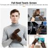 Aegend Leather Gloves for Men, Soft Warm Lining Full Hand Touchscreen Winter Gift Thermal view 4