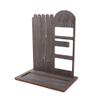 HOBBIESAY Wooden Jewelry Display Tower with Tray Wooden Earring Display Stands Jewelry Organizer Holder 46 Holes Slate Gray Bracelet Storage Holder Large Size for Earrings Necklaces Rings Ornament view 1