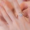 KUAIOUU Gild Rings Rabbit Ring Female Cute Rotatable Finger Ring Ladies Cute Ring Rabbit Turning Diamond Ring Cool Mens, Gold view 4
