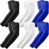 YQXCC 6 Pairs Arm Sleeves, Cooling UV Sun Protection Sports Compression Sleeves for Men Women, Golf Basketball Arm Sleeves view 1