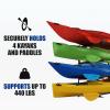 Morohope Kayak Wall Mount Rack for 4 Kayaks, Kayak Paddle Holder for Garage Storage, Shed Shelving Weight Capacity 440 LBS Spacesaver view 3