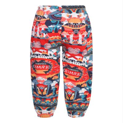 Fldy Girls Loose Yoga Boho Pants Bohemian Harem Bottoms Kids Stretchy Sports Trousers Running Jogger Pant Beach Pants Colorful A 2-3 Years