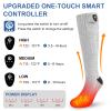 SNOW DEER Heated Socks for Men Women, App Control Rechargeable Electric Heating Warm Sock for Skiing Snowboarding Outdoors (Grey,M) view 3