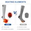 SNOW DEER Heated Socks for Men Women, App Control Rechargeable Electric Heating Warm Sock for Skiing Snowboarding Outdoors (Grey,M) view 4