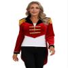 YOOJOO Ringmaster Costume Women Velvet Circus Show Lion Tamer Tailcoat Jacket Adult Halloween Costumes Red XX-Large view 3