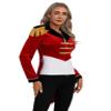 YOOJOO Ringmaster Costume Women Velvet Circus Show Lion Tamer Tailcoat Jacket Adult Halloween Costumes Red XX-Large view 4
