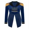 YOOJOO Ringmaster Costume Women Velvet Circus Show Lion Tamer Tailcoat Jacket Adult Halloween Costumes Navy Blue XX-Large view 1