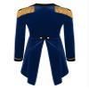 YOOJOO Ringmaster Costume Women Velvet Circus Show Lion Tamer Tailcoat Jacket Adult Halloween Costumes Navy Blue XX-Large view 2