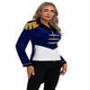 YOOJOO Ringmaster Costume Women Velvet Circus Show Lion Tamer Tailcoat Jacket Adult Halloween Costumes Navy Blue XX-Large view 3