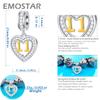 11 Years Old Anniversary Charms fits Pandora Open Bracelet, 18K Golden Number 11, 925 Sterling Silver Heart Necklace Pendant, Milestones 11th Birthday Gifts for Sister/Brother view 2