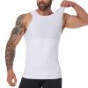 YOWODA Mens Body Shaper, Compression Shapewear Vest Slimming Undershirt Tank Top, Tummy Control Chest, Hide Gynecomastia (1, White, XX-Large) view 1