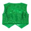 Aislor Kids Big Boys Sparkly Vest Shirt Jacket Jazz Hip Hop Stage Performance Waistcoat Coat Green 8-9 Years view 2