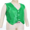 Aislor Kids Big Boys Sparkly Vest Shirt Jacket Jazz Hip Hop Stage Performance Waistcoat Coat Green 8-9 Years view 4