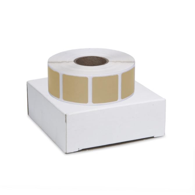 Roll of 1000 7/8 Square Target Pasters (Buff) - Includes Box Hunting Shooting Range Law Enforcement Training Cover Bullet Holes(7/8 Inch 1 Pack)