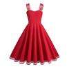 1950s Dress for Women Vintage Red Rockabilly Swing Dresses Sleeveless Spaghetti Straps 40s 50s Audrey Hepburn Cocktail Dress Retro Tea Party Dresses Red XX-Large view 1