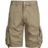Muscularfit Cargo Shorts for Men Big Tall Below Knee Cotton Linen Shorts for Men 2023 Regular Fit Multi Pockets Cargo Shorts Casual Solid Work Utility Tooling Shorts Mens Shorts Set Yellow M view 1