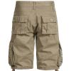 Muscularfit Cargo Shorts for Men Big Tall Below Knee Cotton Linen Shorts for Men 2023 Regular Fit Multi Pockets Cargo Shorts Casual Solid Work Utility Tooling Shorts Mens Shorts Set Yellow M view 3