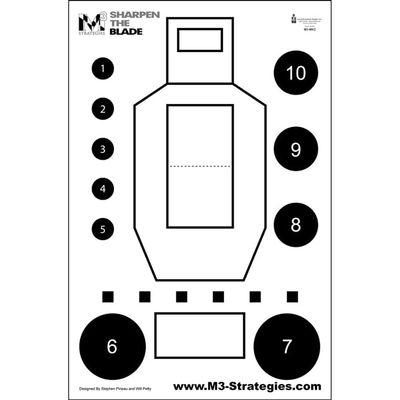 M3 Strategies Multi-Purpose Training Target (Version 2) Rifles Pistols Arrows Hunting Shooting Range Law Enforcement Training Standard Accessories(23 x 35 Inch 25 Pack) Indoor and Outdoor Use