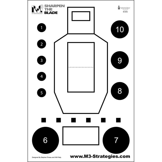 M3 Strategies Multi-Purpose Training Target (Version 2) Rifles Pistols Arrows Hunting Shooting Range Law Enforcement Training Standard Accessories(23 x 35 Inch 25 Pack) Indoor and Outdoor Use