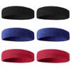 BEACE Sweatbands Sports Headband for Men & Women - 6PCS Moisture Wicking Athletic Cotton Terry Cloth Sweatband for Tennis, Basketball, Running, Gym, Working Out view 1