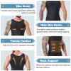 YOWODA Mens Body Shaper, Compression Shapewear Vest Slimming Undershirt Tank Top, Tummy Control Chest, Hide Gynecomastia (1, Black, XX-Large) view 2