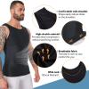 YOWODA Mens Body Shaper, Compression Shapewear Vest Slimming Undershirt Tank Top, Tummy Control Chest, Hide Gynecomastia (1, Black, XX-Large) view 3